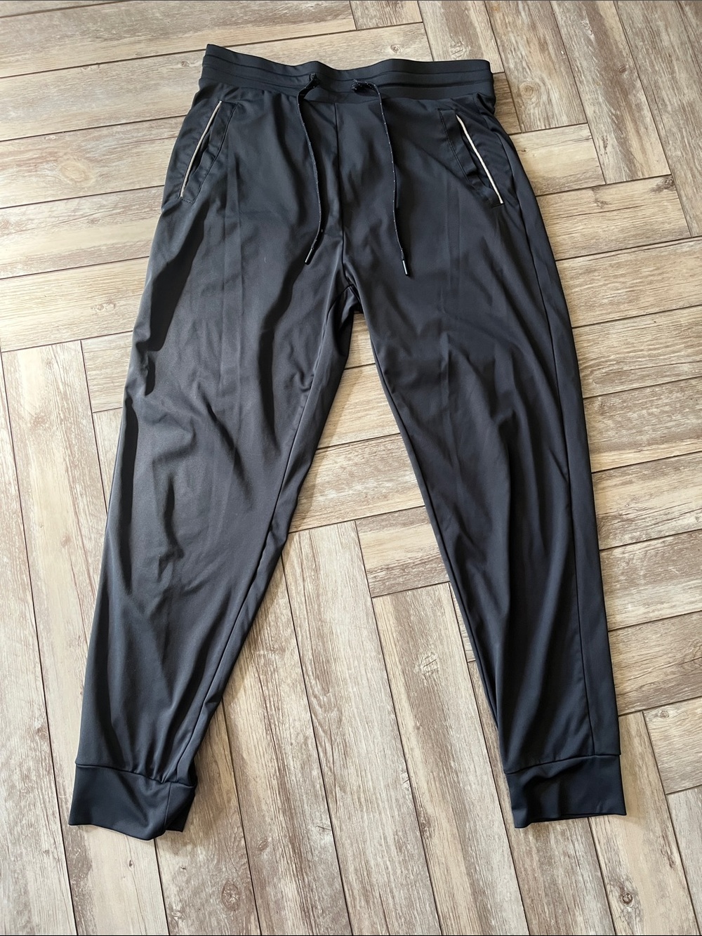 32 Degrees Black Athletic Jogger Pants with Drawstring